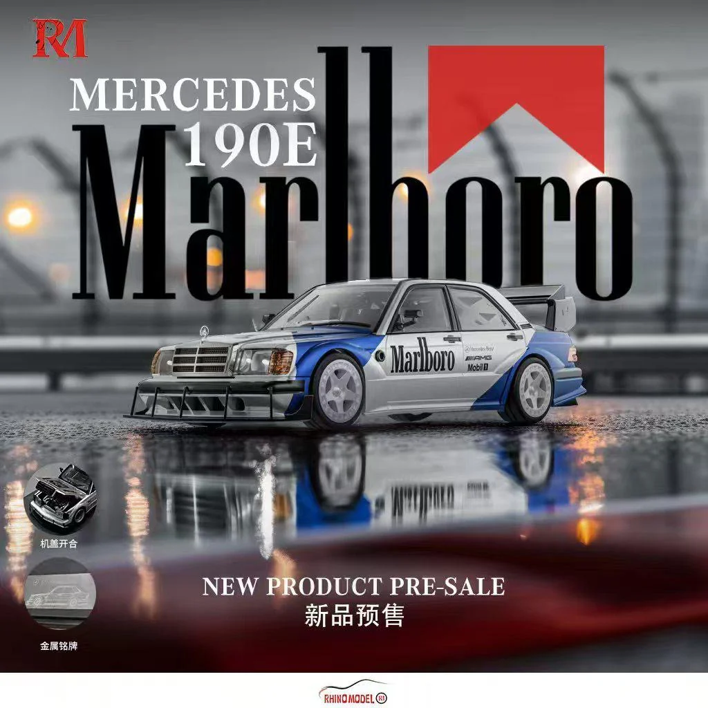 Rhino Model Mercedes Benz 190E Marlboro Blue