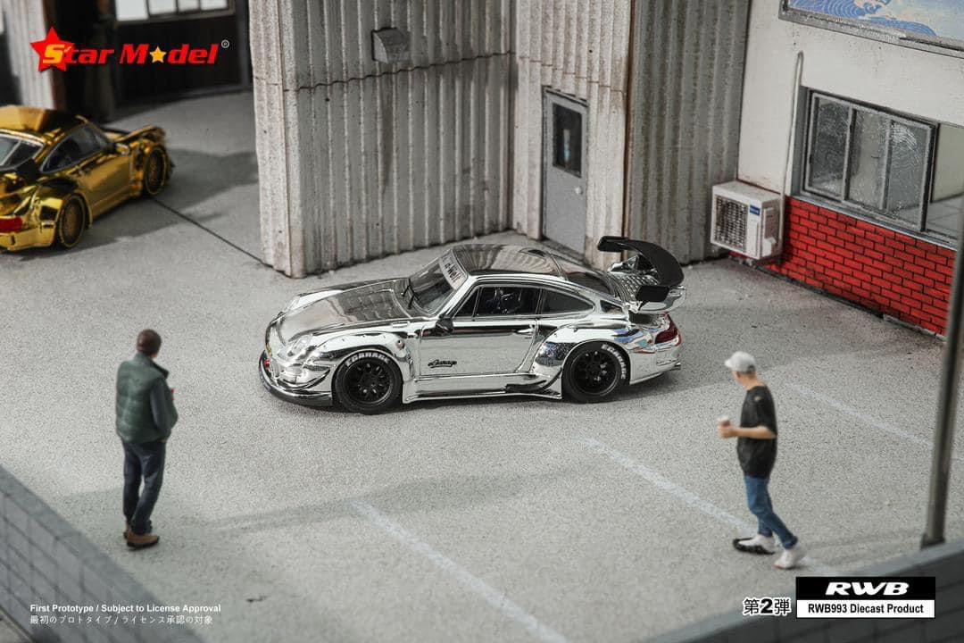 Star Model Porsche 993 RWB Electroplated Chrome