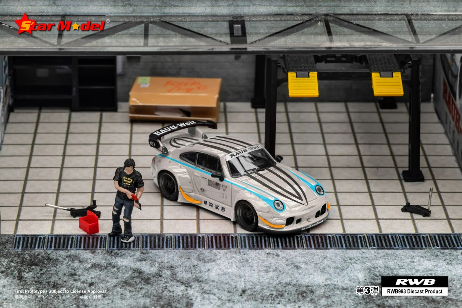 Star Model Porsche 993 RWB Grey