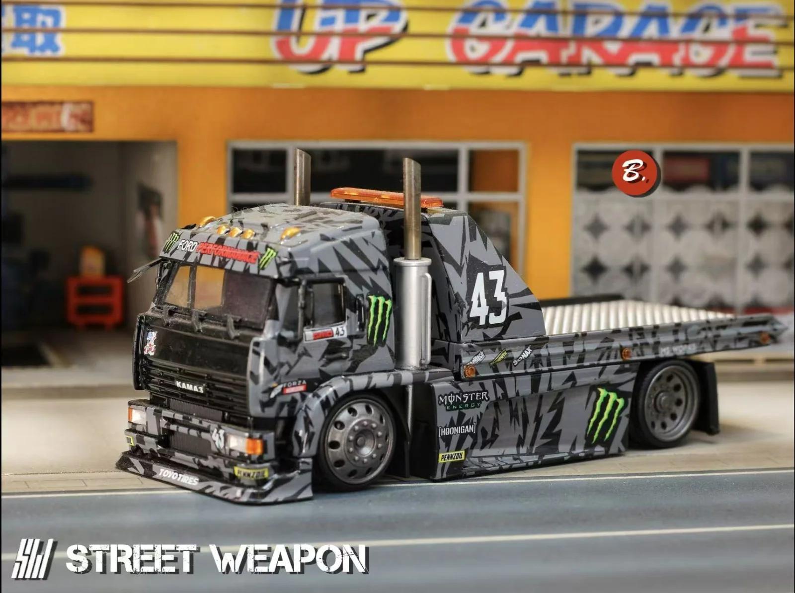 Street Warrior Ken Block Kamaz Flatbed Truck - Image 2