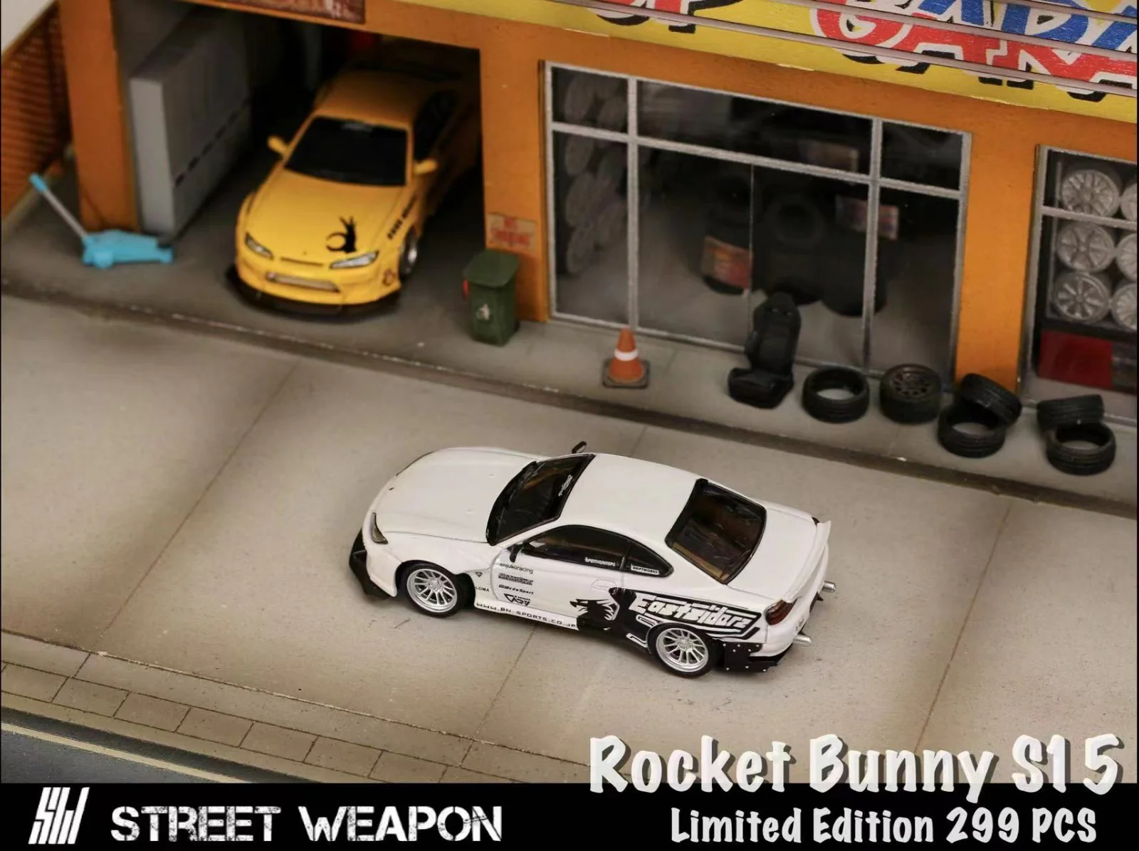 Street Weapon Nissan S15 Silvia Rocket Bunny White - Image 2