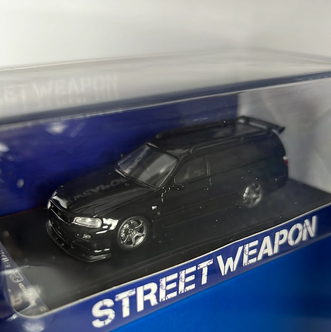 Street Weapon Nissan Stagea R34 GTR Front End Black - Image 3