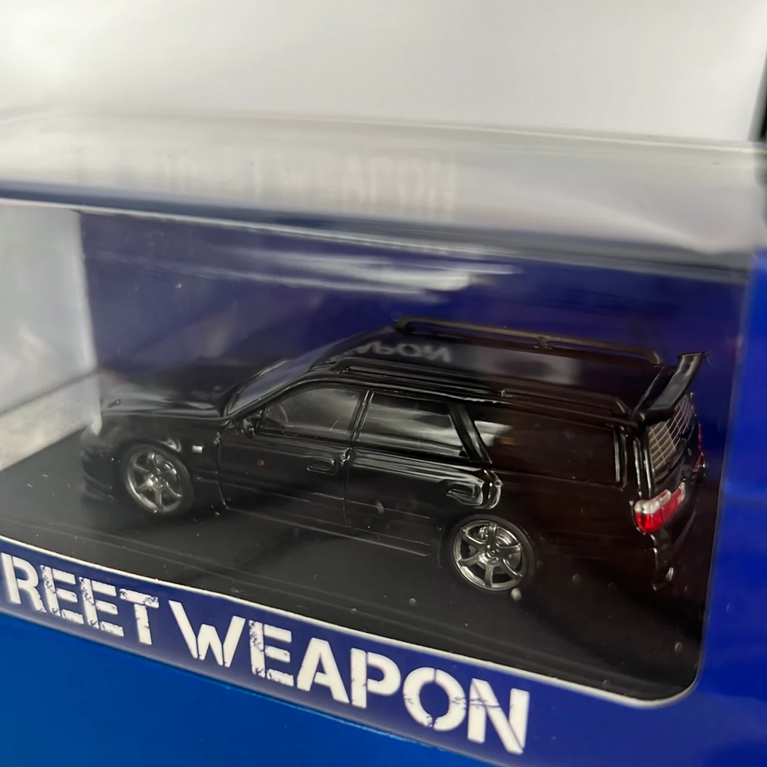 Street Weapon Nissan Stagea R34 GTR Front End Black - Image 4
