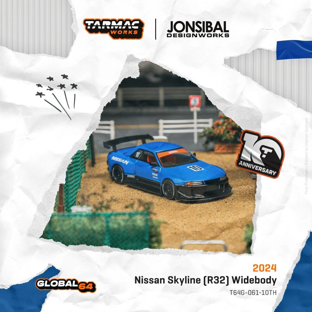 Tarmac Works 10TH Anniversary Nissan Skyline R32 Widebody