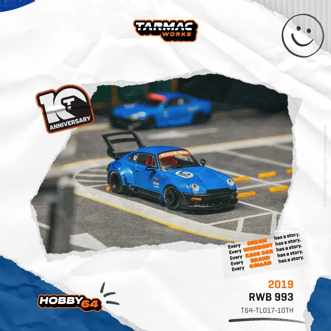 Tarmac Works 10TH Anniversary Porsche 993 RWB