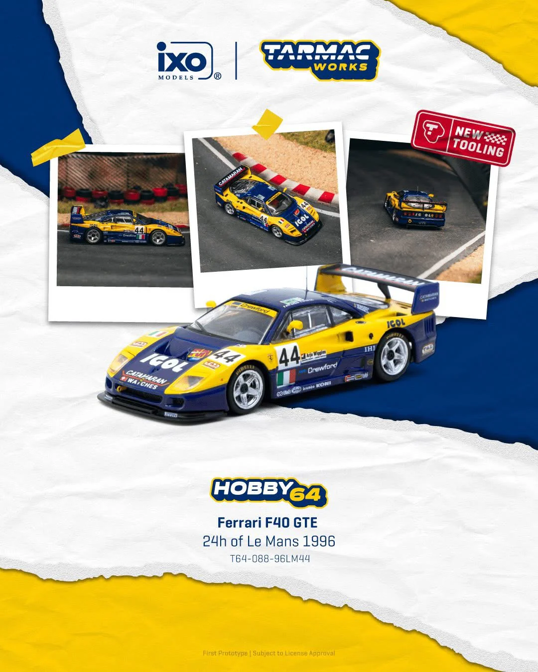 Tarmac Works Ferrari F40 GTE 24h Of Le Mans 1996