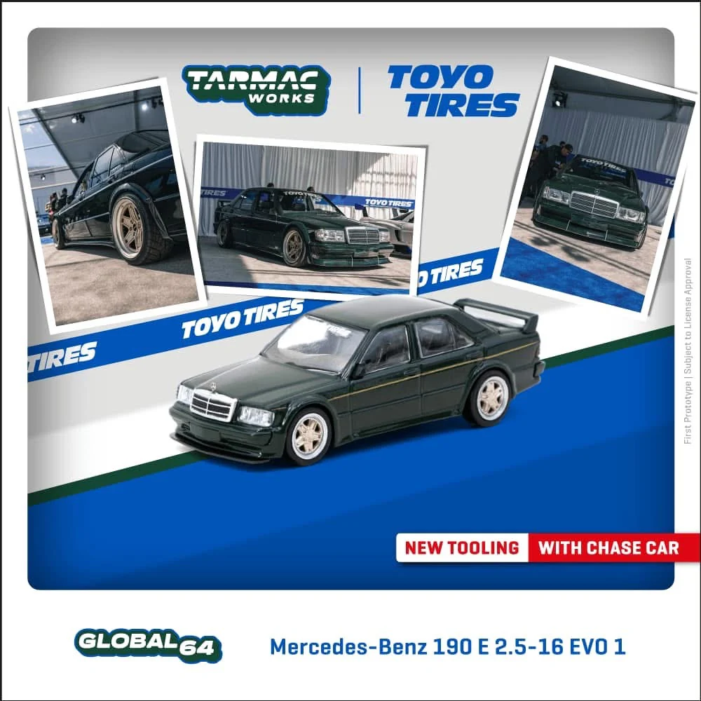 Tarmac Works Mercedes Benz 190E 2.5-16 Evo 1 Toyota Tires