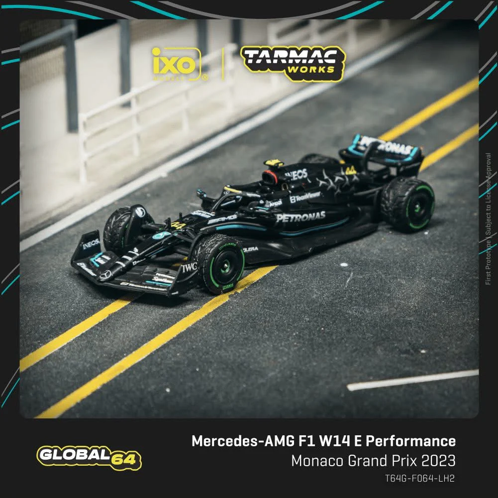 Tarmac Works Mercedes Benz AMG F1 W14 Lewis Hamilton Monaco 2023