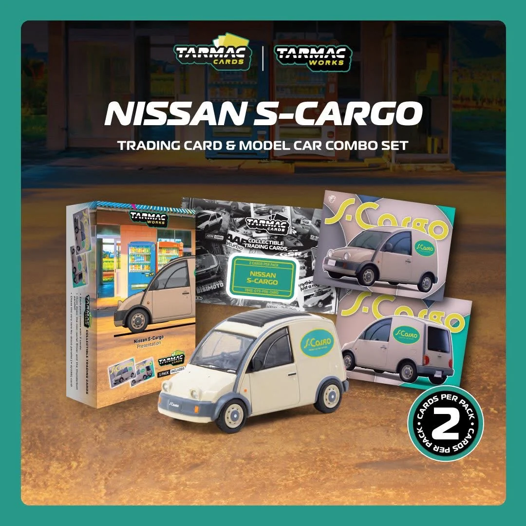 Tarmac Works Nissan S-Cargo & Trading Cards