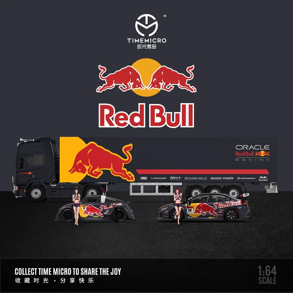 Time Micro Red Bull Set Scania Truck, Subaru WRX STI & VW Beetle - Image 2