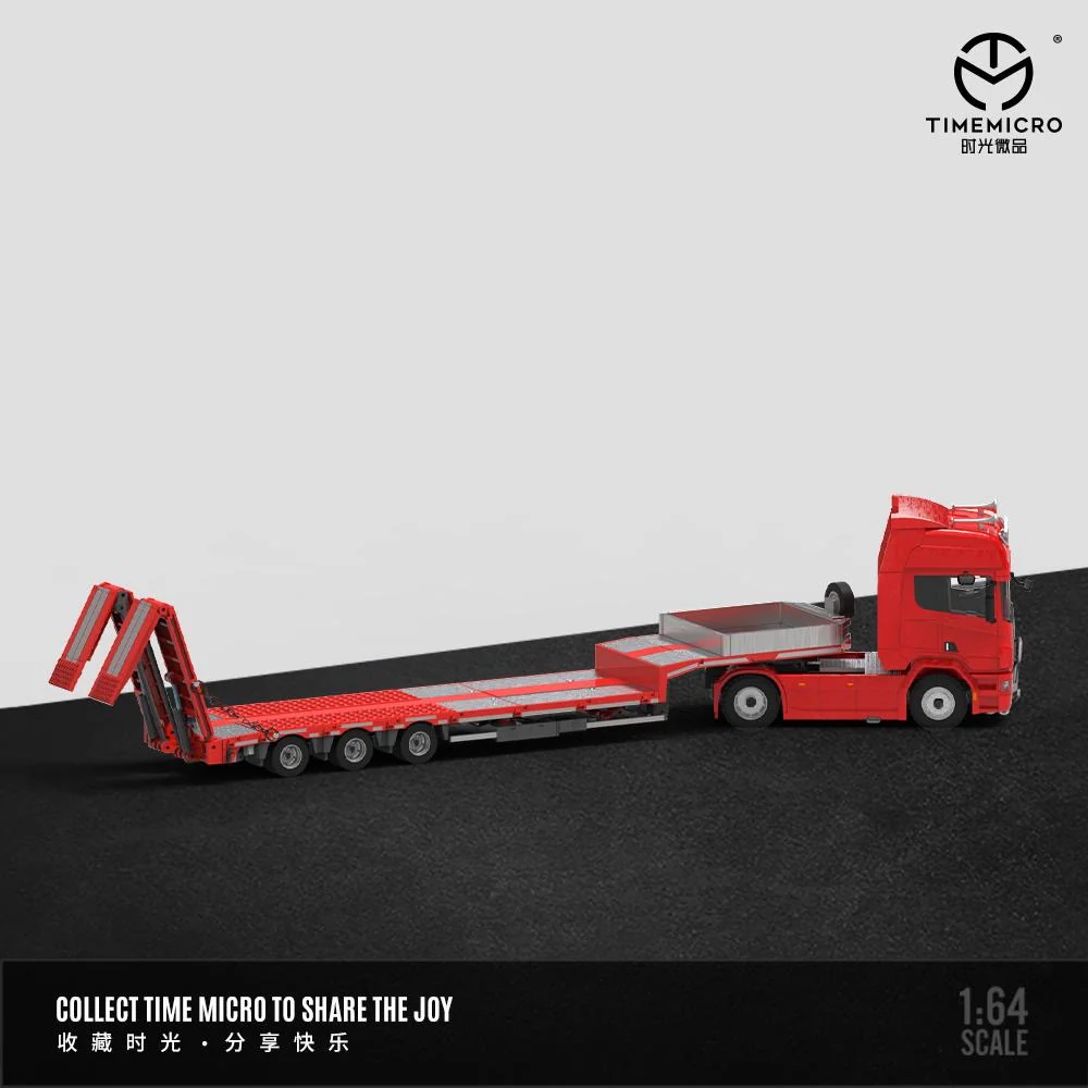 Time Micro Scania Truck & Flatbed Trailer Black - Image 3