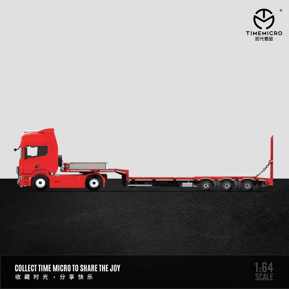 Time Micro Scania Truck & Flatbed Trailer Black - Image 5