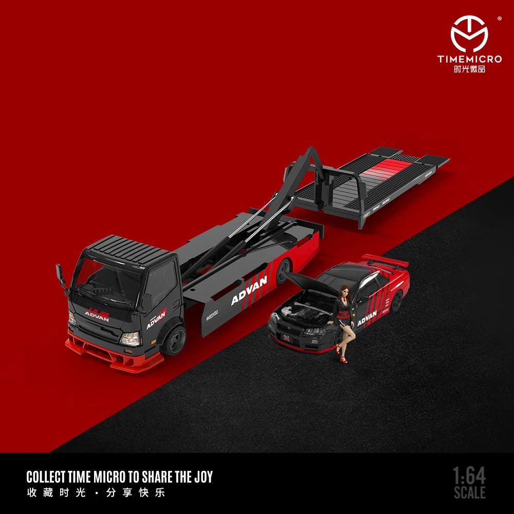 Timemicro Advan Set H300 Flatbed Nissan Skyline R34 GTR & Figure - Image 3