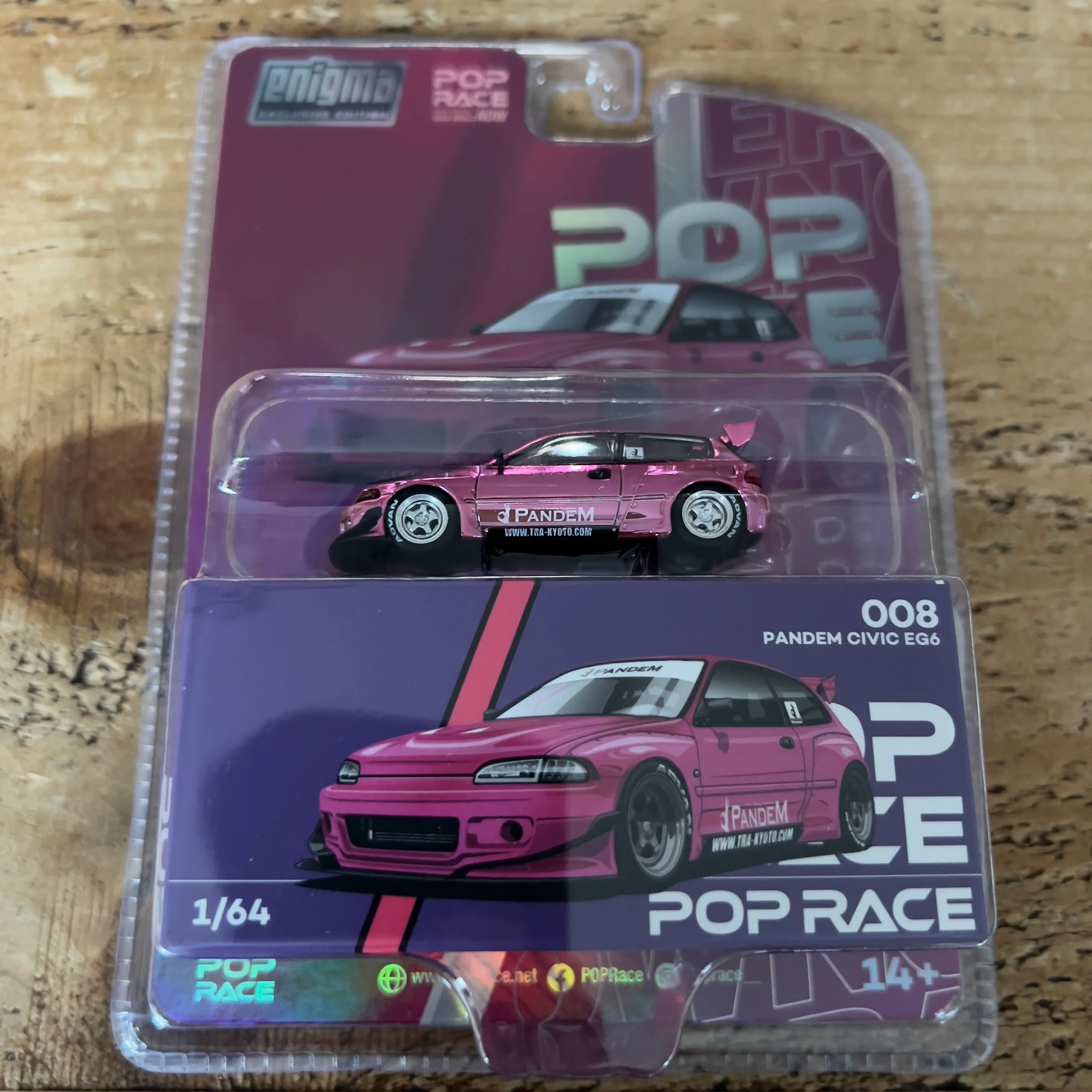 Pop Race Enigma Exclusive Pandem Honda Civic EG6 Chrome Chase