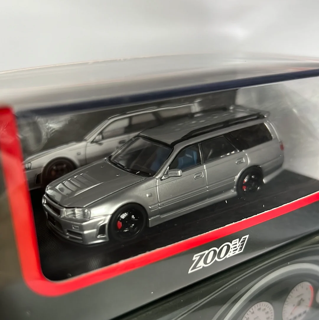 Zoom Model Nissan Stagea R34 Front End Silver - Image 3